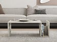 HABITAT ET JARDIN - Table basse en bois "Memo" - 86 x 50 x 32 cm - Marbre Freesia - vignette