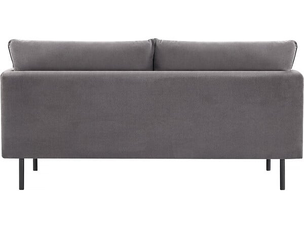 HABITAT ET JARDIN - Canapé fixe tissu "Rudy" - 180.5 x 78 x 52 cm - 3 places - Gris foncé - large