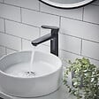 HANSGROHE - Hansgrohe Vernis Blend Mitigeur de lavabo 190 sans tirette ni vidage, Noir mat (71582670) - vignette
