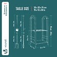 VOUNOT - Porte buches cheminee avec 4 outils en metal noir - vignette