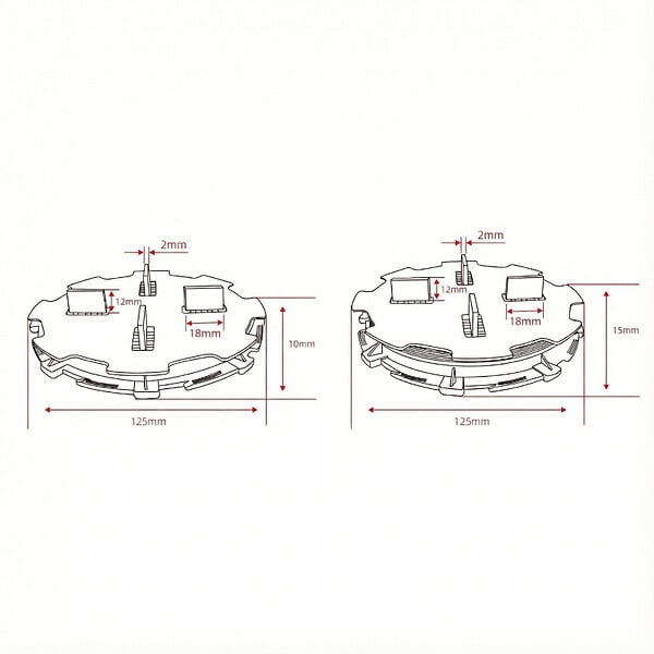 MCCOVER - Lot de 10 plots réglables 10 à 15 mm dalle et carrelage McCover Noir - large