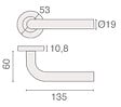 HERACLES - Béquille double JADE sur rosace bec de cane inox 1194 - HERACLES - B-INOX-01 - vignette