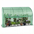 VOUNOT - Serre de jardin hivernage murale adossee avec bache PE 300x100x180cm vert - vignette