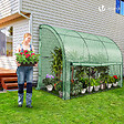 VOUNOT - Serre de jardin hivernage murale adossee avec bache PE 300x100x180cm vert - vignette