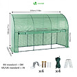 VOUNOT - Serre de jardin hivernage murale adossee avec bache PE 300x100x180cm vert - vignette