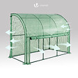 VOUNOT - Serre de jardin hivernage murale adossee avec bache PE 300x100x180cm vert - vignette