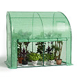 VOUNOT - Serre de jardin hivernage murale adossee avec bache PE 200x100x180cm vert - vignette