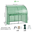VOUNOT - Serre de jardin hivernage murale adossee avec bache PE 200x100x180cm vert - vignette