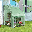 VOUNOT - Serre de jardin hivernage murale adossee avec bache PE 200x100x180cm vert - vignette
