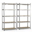 VOUNOT - Lot de 2 Etagères de rangement renforcees charge extra lourde à 5 niveaux 90x40x180cm - vignette