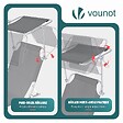 VOUNOT - Lot de 2 chaise longue pliante avec pare soleil gris - vignette