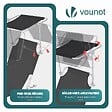 VOUNOT - Lot de 2 chaise longue pliante avec pare soleil noir - vignette