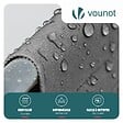 VOUNOT - Chaise longue pliante avec pare soleil gris - vignette