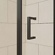 AURLANE - Porte de douche + Retour 120x90x200 cm - Verre 6 mm - Profilé Noir - CRUSH - vignette