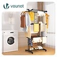 VOUNOT - Sechoir a linge etendoir renforce 4 niveaux 125x62x173cm noir - vignette
