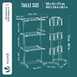 VOUNOT - Sechoir a linge etendoir renforce 4 niveaux 125x62x173cm noir - vignette