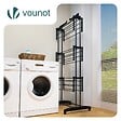 VOUNOT - Sechoir a linge etendoir renforce 4 niveaux 125x62x173cm noir - vignette