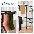 VOUNOT - Etendoir a linge deluxe pliable grande capacite 173x94x123cm style bois noir - vignette