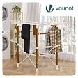 VOUNOT - Etendoir a linge deluxe pliable grande capacite 173x94x123cm style bois blanc - vignette