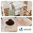 VOUNOT - Etendoir a linge deluxe pliable grande capacite 173x94x123cm style bois blanc - vignette