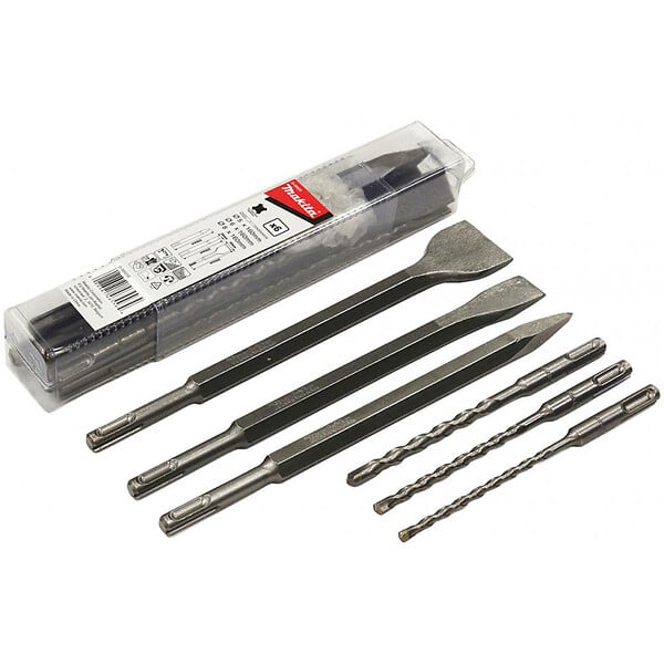 MAKITA - Coffret de 3 forets et 3 burins  MAKITA D-58920 à emmanchement SDS-Plus - large