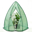 VOUNOT - Serre de jardin hivernage dome avec bache PE 160x160x180cm Vert - vignette
