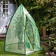 VOUNOT - Serre de jardin hivernage dome avec bache PE 160x160x180cm Vert - vignette