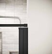 AURLANE - Porte de Douche Pivotante 80x195cm et Retour 90cm - Verre 8mm Anticalcaire - Profil Noir - vignette