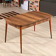 HABITAT ET JARDIN - Table à Manger Extensible en bois "Barok" - 78 x 132 x 80 cm - Noyer - vignette