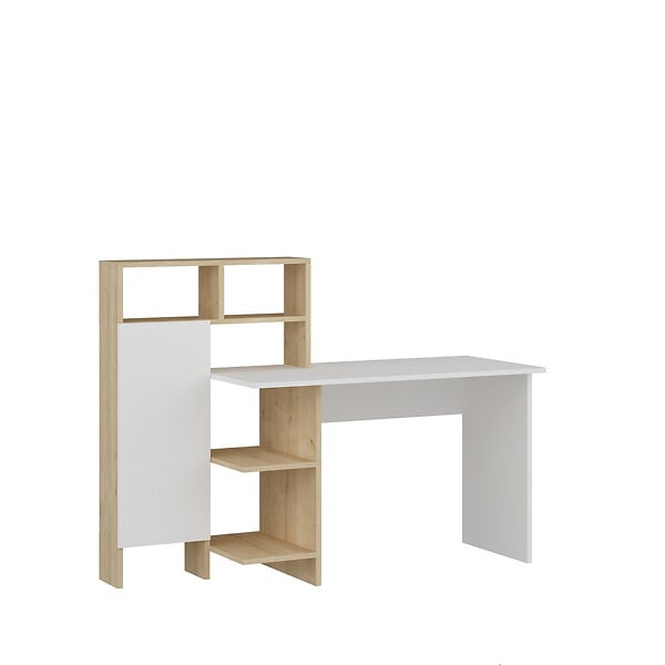 HABITAT ET JARDIN - Bureau en bois "Bugra" - 135 x 60 x 111 cm - Blanc - large