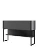 HABITAT ET JARDIN - Commode en bois "Luxe" - 120 x 30 x 80 cm - NoirAnthracite - vignette