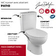 JACOB DELAFON - WC à poser sans bride sortie horizontale Patio avec abattant frein de chute déclipsable - vignette