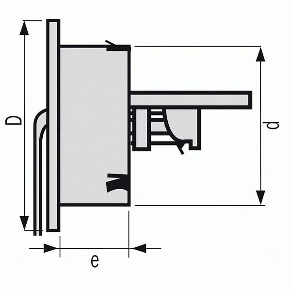 NICOLL - Grille de ventilation intérieures Ø 100 mm - à fermeture FATM pour tubes PVC et gaines - large