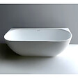 SWISS AQUA TECHNOLOGIES - Swiss Aqua Technologies Lesly 170 x 82 cm Baignoire semi-îlot en marbre coulé, sans pieds, blanc (LE1700) - vignette