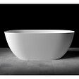 SWISS AQUA TECHNOLOGIES - Swiss Aqua Technologies Aulis 160x74 cm Baignoire îlot en marbre Coulé 293L, sans pieds, blanc (SATAU1600) - vignette