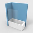 SWISS AQUA TECHNOLOGIES - Pare-baignoire fixe en verre, 150x80cm, Chrome (SIKOVZPEV150) - vignette