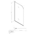SWISS AQUA TECHNOLOGIES - 150x80 cm Pare-baignoire pivotant en verre, orientation gauche et droite, noir (SATVZUNIKCT80) - vignette