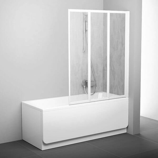 RAVAK - Ravak Supernova Pare-baignoire pliable, 3 parties, 140x130cm, Blanc (795V010041) - large