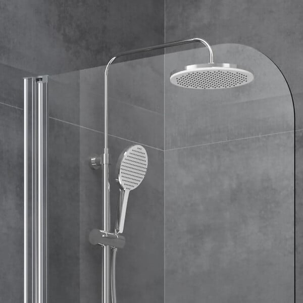 SWISS AQUA TECHNOLOGIES - Pare-baignoire avec un panneau pivotant en verre, 150x75cm, Chrome (SATVZUNIKCRT75) - large