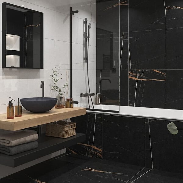 SWISS AQUA TECHNOLOGIES - Pare-Baignoire SAT TGD NEW 150x80 cm noir (SATTGVZO150CT) - large