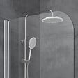 SWISS AQUA TECHNOLOGIES - Pare-baignoire avec un panneau pivotant en verre, 150x70cm, Chrome (SATVZUNIKCRT70) - vignette