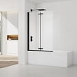 SWISS AQUA TECHNOLOGIES - 150x105 cm SK Pare-baignoire en verre 2 volets pliants, orientation gauche et droite, noir (SATVZSKNEW105C) - vignette