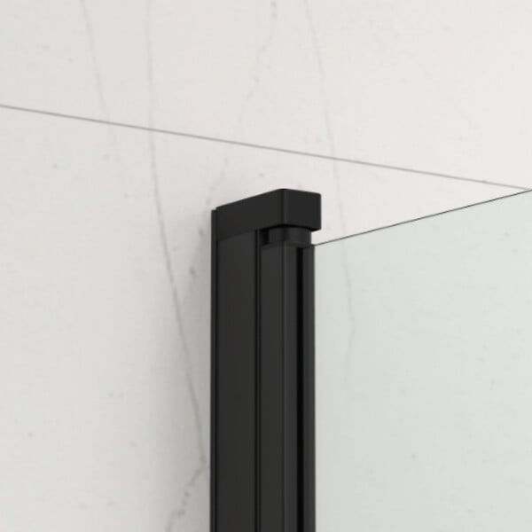 SWISS AQUA TECHNOLOGIES - 150x105 cm SK Pare-baignoire en verre 2 volets pliants, orientation gauche et droite, noir (SATVZSKNEW105C) - large