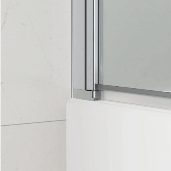 SWISS AQUA TECHNOLOGIES - 150x105 cm SK Pare-baignoire en verre 2 volets pliants, orientation gauche et droite, chrome (SATVZSKNEW105) - large