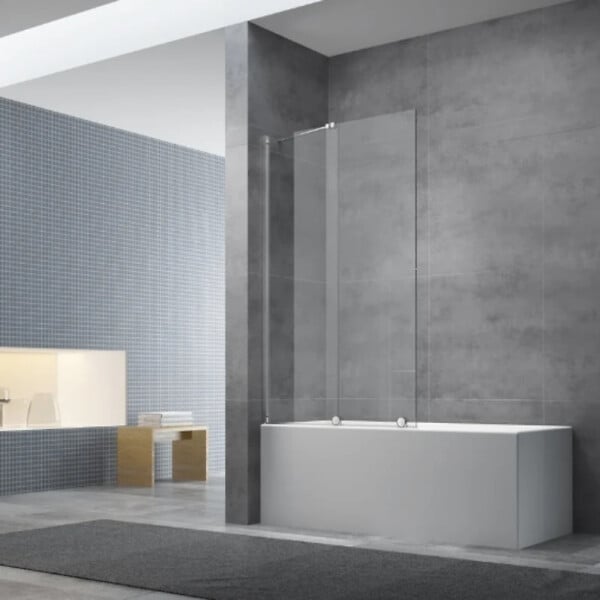 SWISS AQUA TECHNOLOGIES - Swiss Aqua Technologies Walk-In Xmotion Pare baignoire 150x117,5 cm, chrome (SATWIXMVZ150) - large