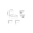 SIKO - Siko 150x85 cm Fortuna Plus Pare-baignoire en verre, Chrome (VZFORTUNA150TCR) - vignette