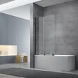 SWISS AQUA TECHNOLOGIES - Swiss Aqua Technologies Walk-In Xmotion Pare baignoire 150x117,5 cm, noir (SATWIXMVZ150C) - vignette
