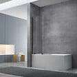 SWISS AQUA TECHNOLOGIES - Swiss Aqua Technologies Walk-In Xmotion Pare baignoire 150x117,5 cm, noir (SATWIXMVZ150C) - vignette