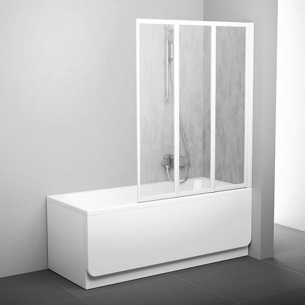 RAVAK - Ravak Supernova Pare-baignoire pliable, 3 parties, 140x100cm, Blanc (795P010041) - large