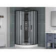 SWISS AQUA TECHNOLOGIES - Swiss Aqua Technologies SATBOX Cabine 90x90cm quart de cercle noir mat (SATPROBOXS90CT) - vignette